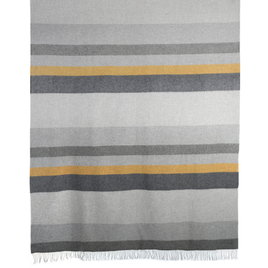 
                  
                    Große Lambswooldecke mit Streifen
                  
                