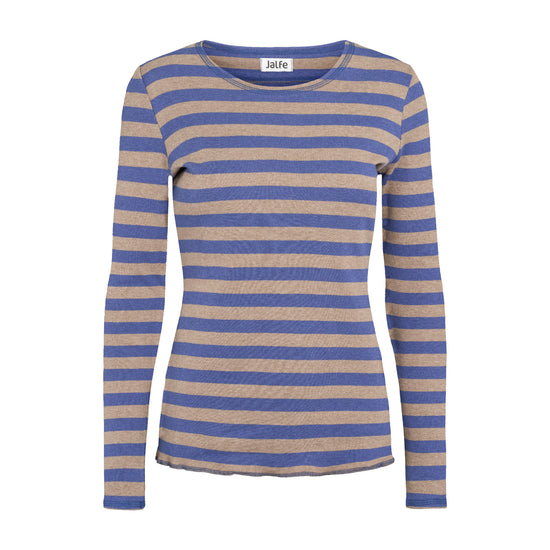 
                  
                    Baumwollshirt von Jalfe in Blueberry und Taupe
                  
                