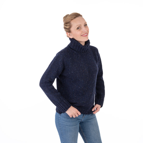 
                  
                    Rollkragenpullover in navy
                  
                
