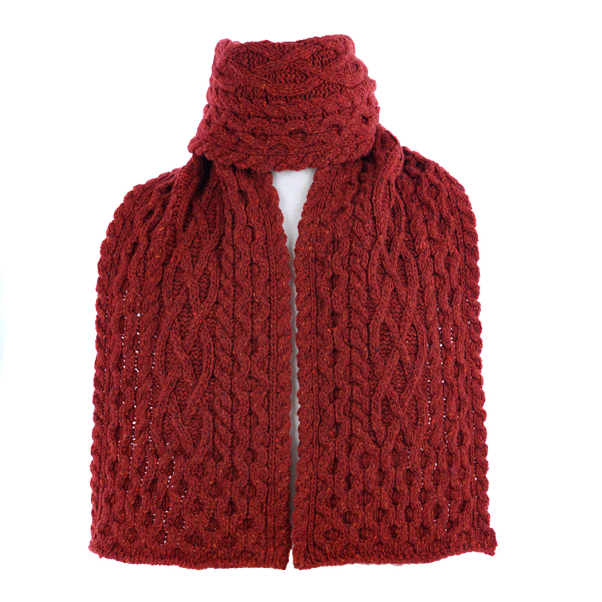 Damen Aran Schal Und Mütze Set - 100% Britische Wolle, Schaf Design Heritage Kollektion