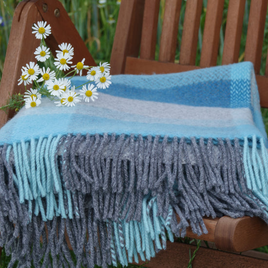 
                  
                    Kuscheldecke, grau/petrol/türkis
                  
                