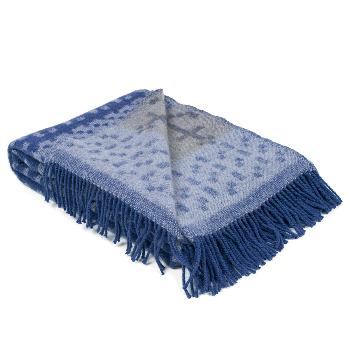 Wolldecke MARINE. 100% Merinowolle aus Neuseeland