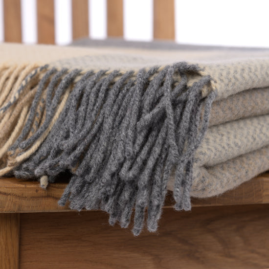 
                  
                    Blockmuster Wolldecke Cappuccino
                  
                