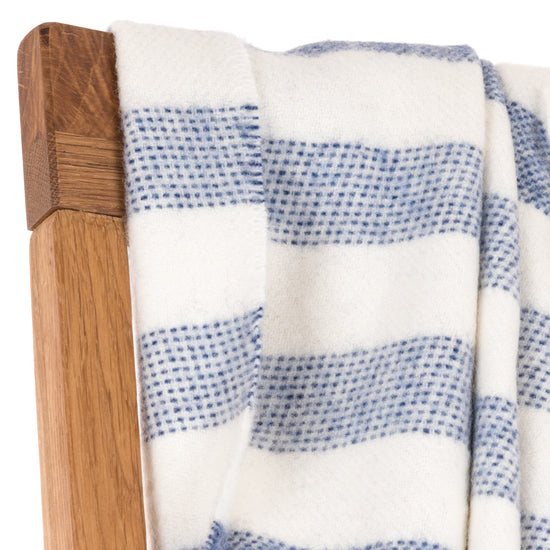 
                  
                    Gestreifte Lammwolldecke - "Am Meer"
                  
                