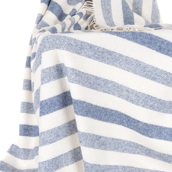 
                  
                    Gestreifte Lammwolldecke - "Am Meer"
                  
                