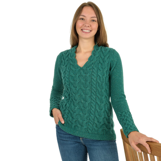 
                  
                    Zopfpullover, V-Ausschnitt
                  
                