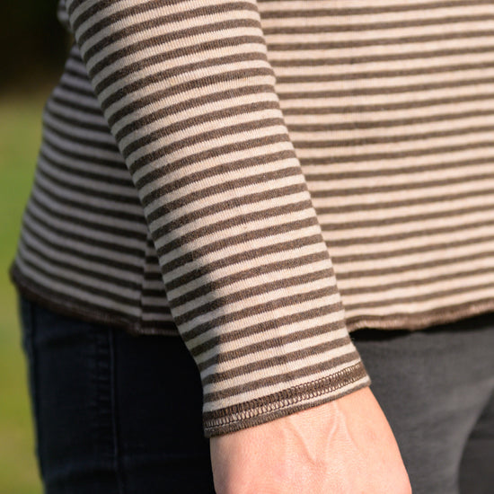 
                  
                    Bio-Baumwoll-Shirt, Langarm, schmal gestreift
                  
                