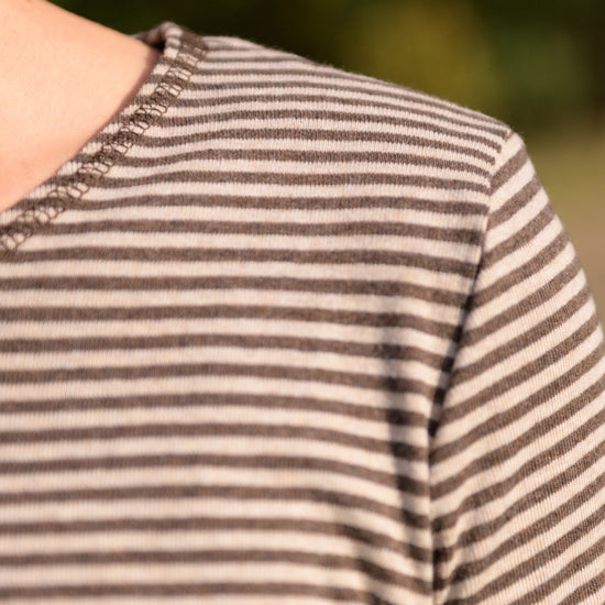 
                  
                    Bio-Baumwoll-Shirt, Langarm, schmal gestreift
                  
                