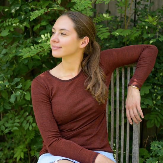 
                  
                    Langarm-Shirt, meliert
                  
                