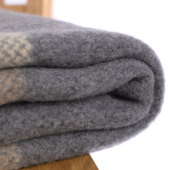 
                  
                    Blockmuster Wolldecke Cappuccino
                  
                