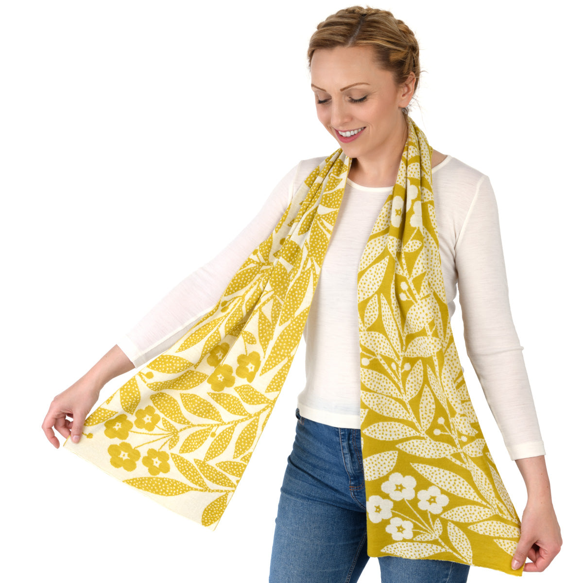 Modischer Damen-Baumwollschal Mit Bunten Blumen-Jacquard – 195x70 Cm, Weich & Warm Für Herbst & Winter