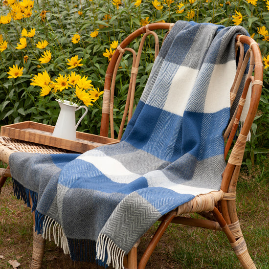 
                  
                    Wolldecke, blaues Karo
                  
                