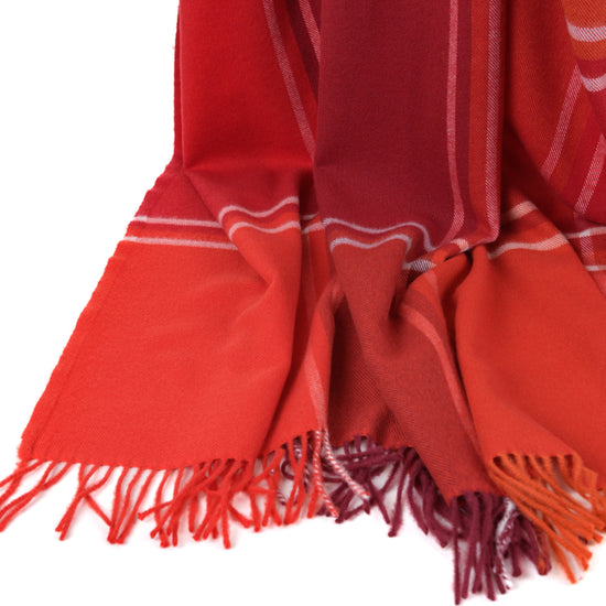 
                  
                    Buntes Lammwollplaid mit Streifen "Square", 140 x 190 cm
                  
                