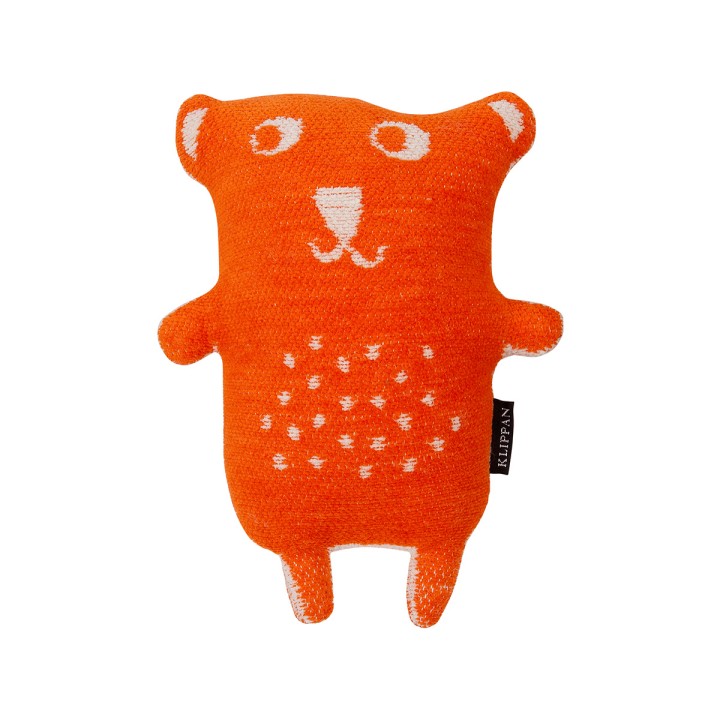 Teddy / Kinderspielzeug aus 100% Bio-Baumwolle von Klippan in Orange